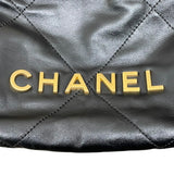 シャネル CHANEL CHANEL22 ミニバッグ AS3980 ブラック ゴールド金具 シャイニーカーフ レディース ショルダーバッグ