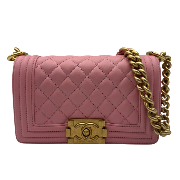 シャネル CHANEL ボーイシャネル20 A67085 ピンク/ゴールド金具 ラムスキン レディース ショルダーバッグ シャネル CHANEL ボーイシャネル20 A67085 ピンク/ゴールド金具