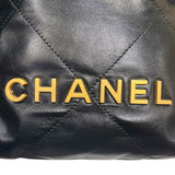 シャネル CHANEL CHANEL22 ミニバッグ AS3980 ブラック/ゴールド金具 シャイニーカーフ レディース ショルダーバッグ