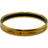 エルメス HERMES エマイユPM イエロー/ゴールド 七宝焼 メタル バングル ブレスレット アクセサリー レディース