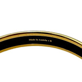 エルメス HERMES エマイユPM イエロー/ゴールド 七宝焼 メタル バングル ブレスレット アクセサリー レディース