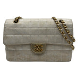シャネル CHANEL ニュートラベルライン チェーンバッグ A15285 ベージュ/ゴールド金具 ナイロンジャガード レディース ショルダーバッグ