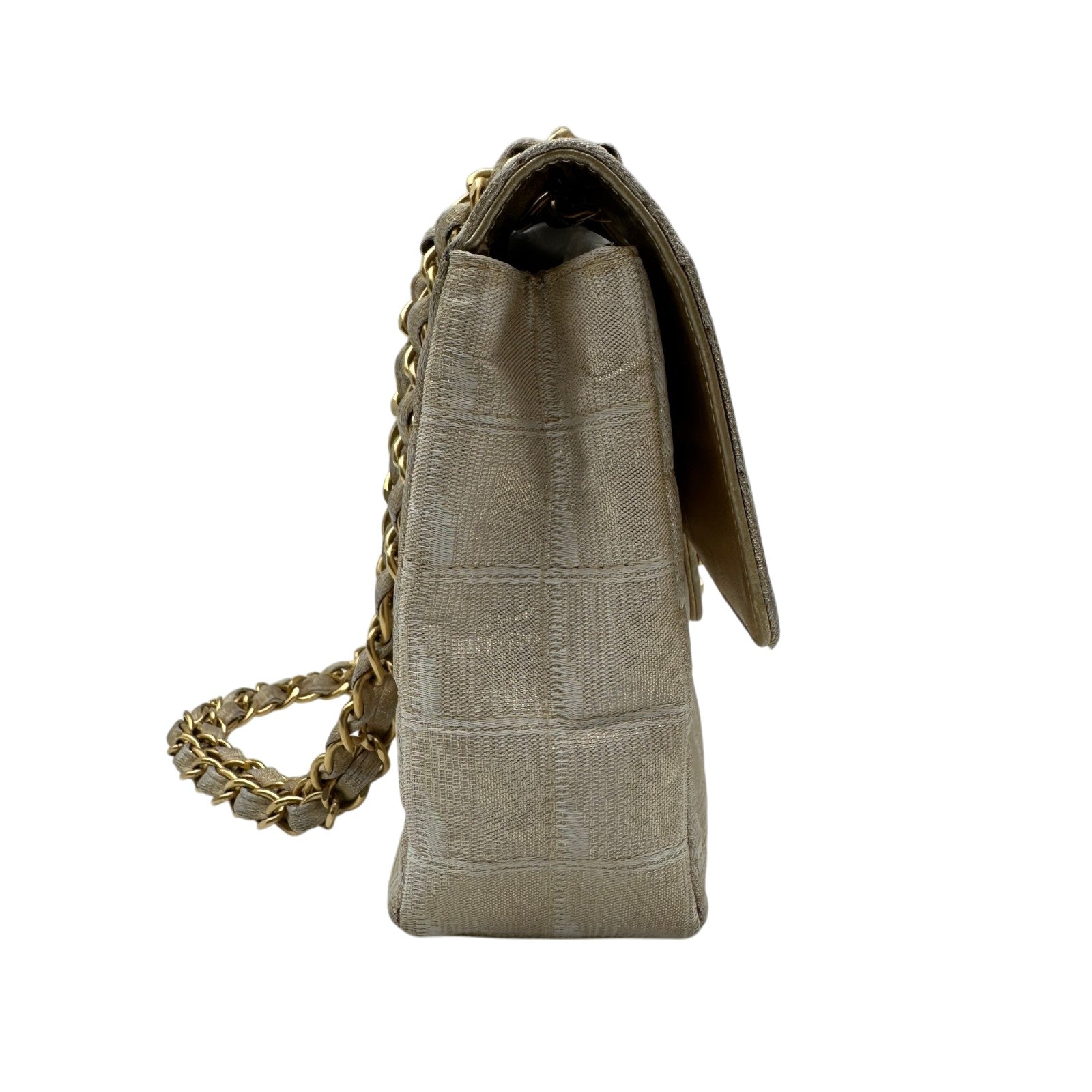 シャネル CHANEL ニュートラベルライン チェーンバッグ A15285 ベージュ/ゴールド金具 ナイロンジャガード レディース ショルダーバッグ シャネル CHANEL ニュートラベルライン チェーンバッグ A15285