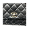 シャネル CHANEL ココハンドル XS A92990 ブラック ゴールド金具 キャビアスキン レディース ハンドバッグ
