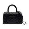シャネル CHANEL ココハンドル XS A92990 ブラック ゴールド金具 キャビアスキン レディース ハンドバッグ