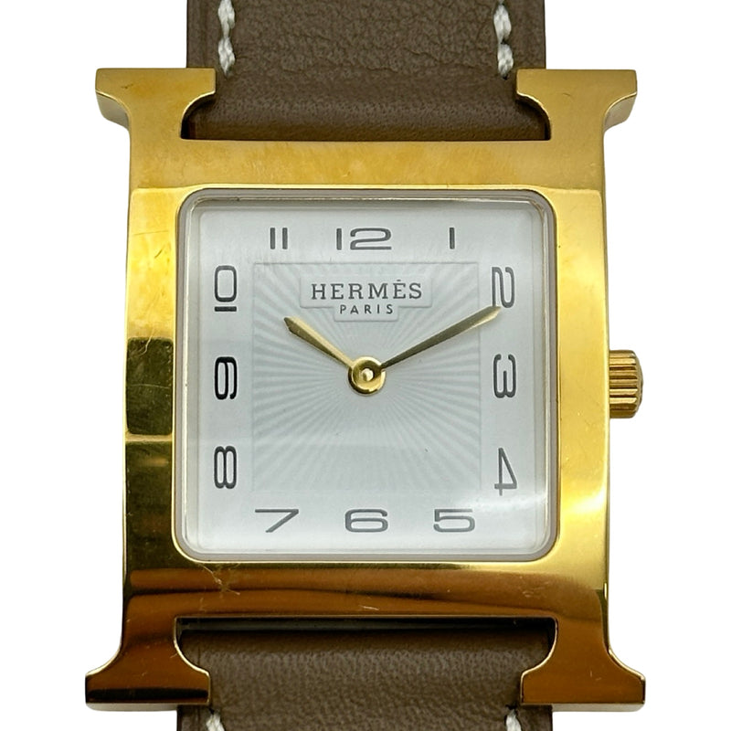 稼働極美品　HERMES Hウォッチ HH1.510 ダイヤ シェル 腕時計 エルメス HERMES Hウォッチ HH1.510 ホワイト ステンレススチール
