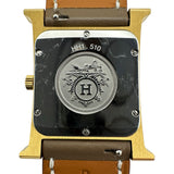 エルメス HERMES Hウォッチ HH1.510 ホワイト ステンレススチール/ゴールドメッキ クオーツ レディース 腕時計