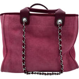 シャネル CHANEL ドーヴィルGM A66941 20番台 ピンク シルバー金具 キャンバス レディース ハンドバッグ