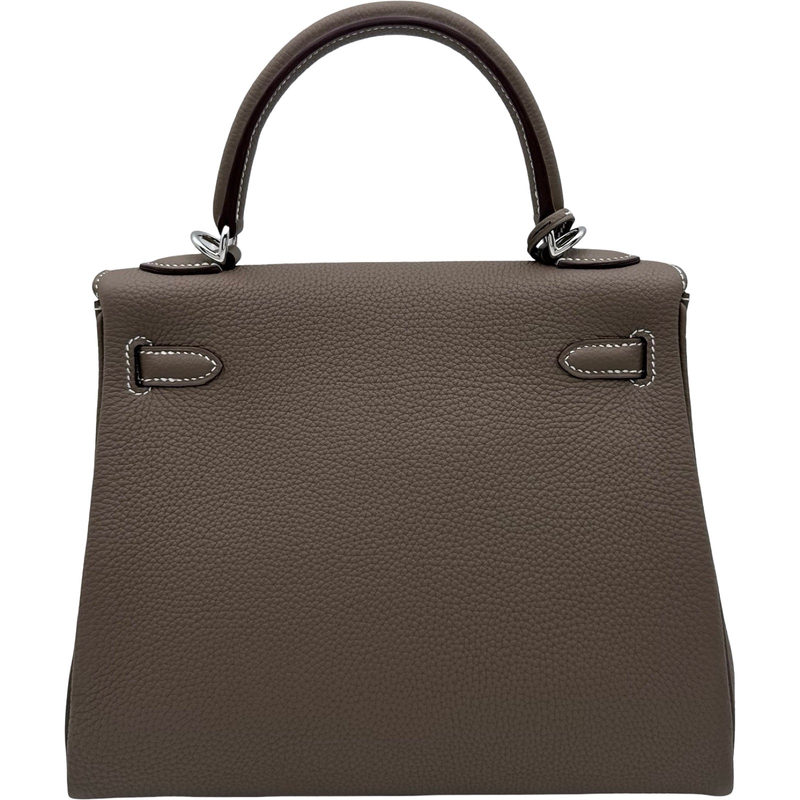 エルメス HERMES ケリー25 内縫い K刻印 エトゥープ シルバー金具 トゴ