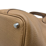 エルメス HERMES ピコタンロック PM U刻印 ビスキュイ シルバー金具 トリヨン レディース ハンドバッグ