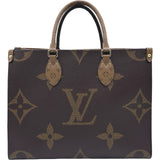 ルイ・ヴィトン LOUIS VUITTON オンザゴーMM M45321 ブラウン ジャイアント・リバース レディース ハンドバッグ
