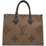 ルイ・ヴィトン LOUIS VUITTON オンザゴーMM M45321 ブラウン ジャイアント・リバース レディース ハンドバッグ