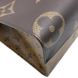 ルイ・ヴィトン LOUIS VUITTON オンザゴーMM M45321 ブラウン ジャイアント・リバース レディース ハンドバッグ