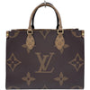 ルイ・ヴィトン LOUIS VUITTON オンザゴー MM M45321 ブラウン ジャイアント・リバース レディース ハンドバッグ