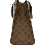 ルイ・ヴィトン LOUIS VUITTON オンザゴー MM M45321 ブラウン ジャイアント・リバース レディース ハンドバッグ