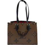 ルイ・ヴィトン LOUIS VUITTON オンザゴー MM M45321 ブラウン ジャイアント・リバース レディース ハンドバッグ