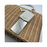 プラダ PRADA カナパウィッカーハンドバッグ 1BG835 かごバッグ ナチュラル/ホワイト ラタン レディース ハンドバッグ
