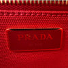 プラダ PRADA カナパウィッカー ハンドバッグ ナチュラル/レッド ラタン/キャンバス レディース ハンドバッグ