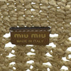 ミュウミュウ miu miu ウーブンファブリックミニ バッグ 5ND016 ナチュラル ストロー レディース ハンドバッグ