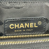 シャネル CHANEL ココマークチェーントート 10番台 ネイビー ゴールド金具 ラフィア レディース トートバッグ