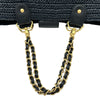 シャネル CHANEL ココマークチェーントート 10番台 ネイビー ゴールド金具 ラフィア レディース トートバッグ