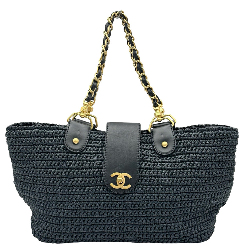 CHANELノベルティ♡ゴールドチェーントートバックチャーム付き シャネル CHANEL ココマークチェーントート 10番台 ネイビー ゴールド