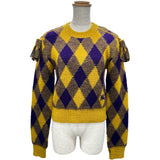 バーバリー BURBERRY アーガイルニットセーター 8076945 イエロー ウール レディース セーター