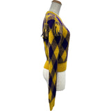 バーバリー BURBERRY アーガイルニットセーター 8076945 イエロー ウール レディース セーター