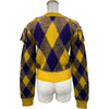 バーバリー BURBERRY アーガイルニットセーター 8076945 イエロー ウール レディース セーター