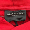 バレンシアガ BALENCIAGA GERMANYロゴルーズスウェットパーカー 761458 レッド コットン ユニセックス パーカー