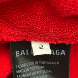 バレンシアガ BALENCIAGA GERMANYロゴルーズスウェットパーカー 761458 レッド コットン ユニセックス パーカー