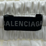 バレンシアガ BALENCIAGA PARIS SOCCER ナイロントラックパンツ 780874 ホワイト コットン メンズ パンツ