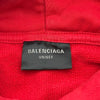 バレンシアガ BALENCIAGA GERMANYロゴルーズスウェットパーカー 761458 レッド コットン メンズ パーカー