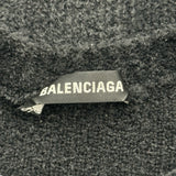 バレンシアガ BALENCIAGA BBロゴ刺繍 ニット スウェットシャツ 651106 ブラック ポリエステル メンズ スウェット