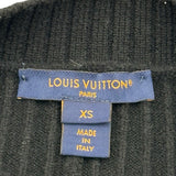 ルイ・ヴィトン LOUIS VUITTON チェーン装飾カシミヤ混リブニットセーター FPKL81 ブラック ウール レディース セーター