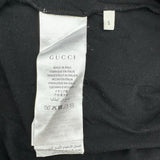 グッチ GUCCI ロゴプリント半袖Tシャツ 457095 ブラック コットン メンズ 半袖Ｔシャツ