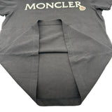 モンクレール MONCLER ロゴ刺繍半袖シャツ ブラック コットン レディース 半袖シャツ