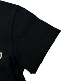 モンクレール MONCLER ロゴ刺繍半袖シャツ ブラック コットン レディース 半袖シャツ