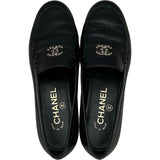 シャネル CHANEL ココマークチェーンローファー G35067 ブラック レザー レディース ローファー