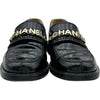 シャネル CHANEL ココマークプレートパテントローファー G37430 ブラック パテント レディース ローファー