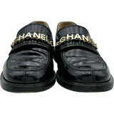 シャネル CHANEL ココマークプレートパテントローファー G37430 ブラック パテント レディース ローファー