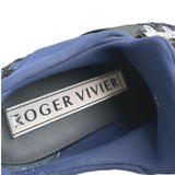 ロジェ ヴィヴィエ ROGER VIVIER ヴィヴィラン ビジューローカットスニーカー ネイビー レディース スニーカー