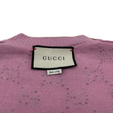 グッチ GUCCI GG総柄ラインストーンニットセーター 529722 ピンク ウール レディース セーター