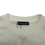バレンシアガ BALENCIAGA プリントTシャツ 612966 ホワイト コットン メンズ 半袖Ｔシャツ