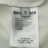 バレンシアガ BALENCIAGA プリントTシャツ 612966 ホワイト コットン メンズ 半袖Ｔシャツ