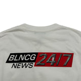 バレンシアガ BALENCIAGA プリントTシャツ 612966 ホワイト コットン メンズ 半袖Ｔシャツ