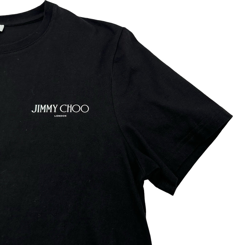 ジミーチュウ JIMMY CHOO ロゴプリントTシャツ ブラック コットン