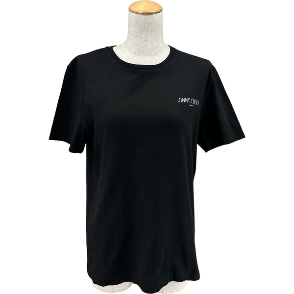 ジミーチュウ JIMMY CHOO ロゴプリントTシャツ ブラック コットン