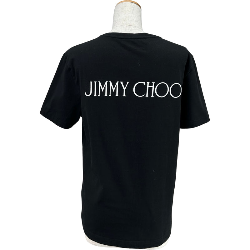 ジミーチュウ JIMMY CHOO ロゴプリントTシャツ ブラック コットン