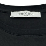 ジミーチュウ JIMMY CHOO ロゴプリントTシャツ ブラック コットン レディース 半袖Ｔシャツ